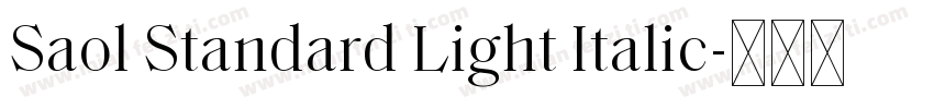 Saol Standard Light Italic字体转换